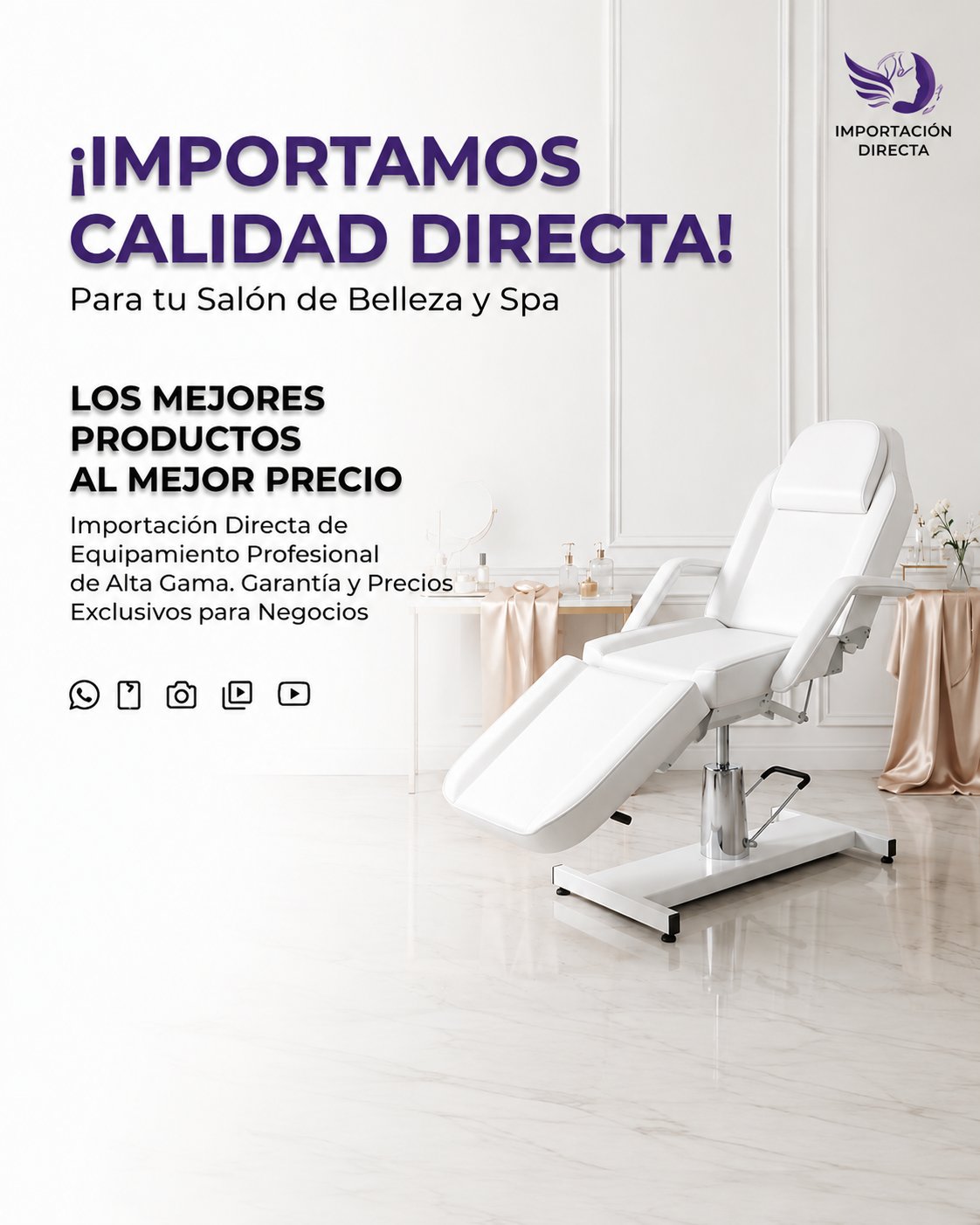 Importamos calidad directa para tu salón de belleza y spa