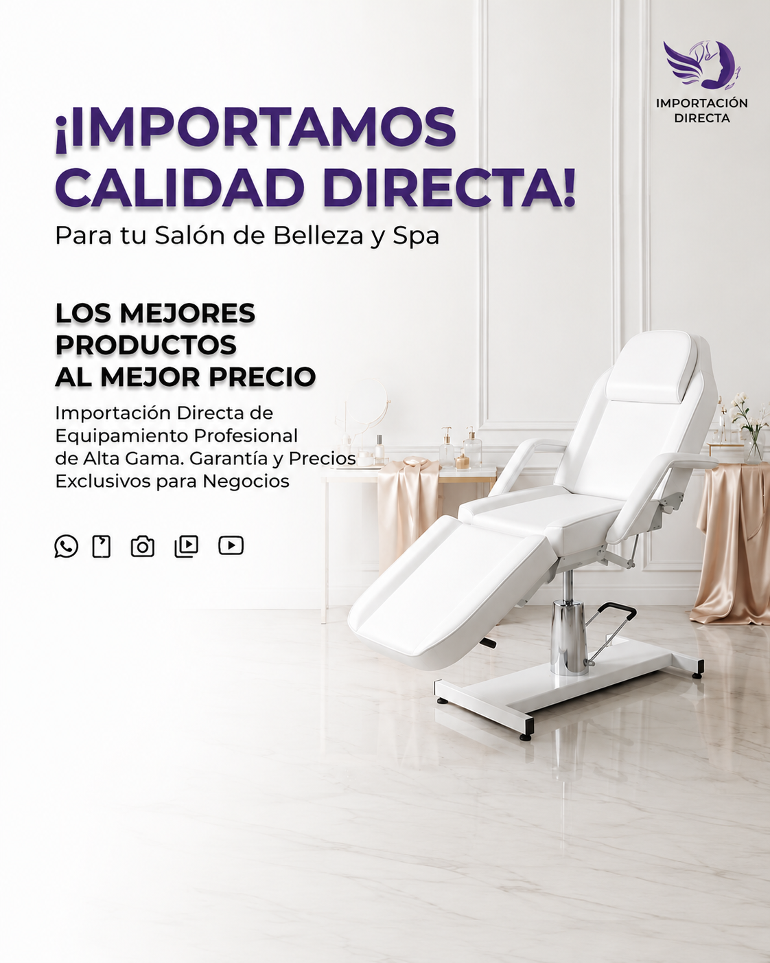 Importamos calidad directa para tu salón de belleza y spa