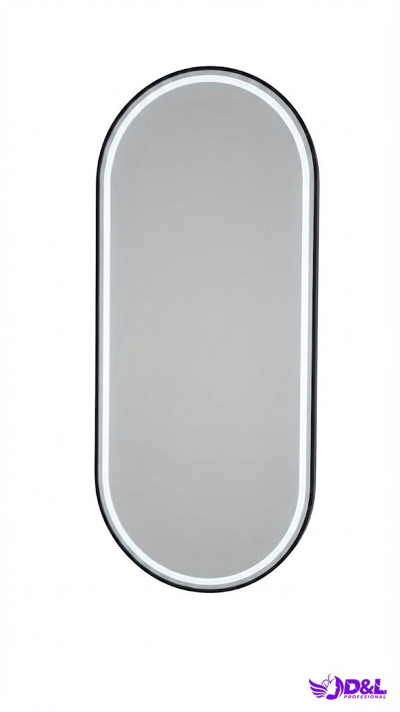 Espejo de Piso Tipo Píldora con Luz LED 170x70cm