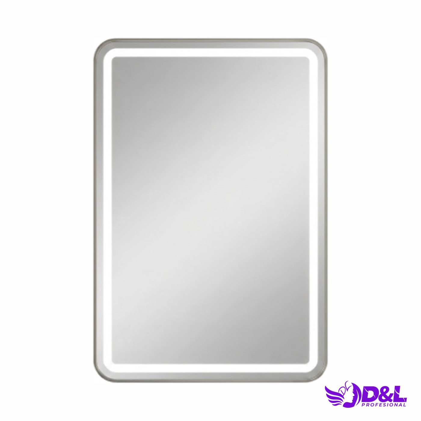 Espejo Rectangular Esquinas Redondeadas con LED 100x70cm