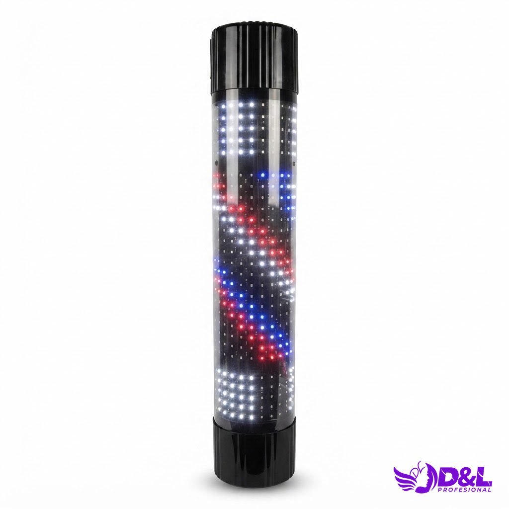 Lámpara Pole 90 cm, base negro, LED multicolor