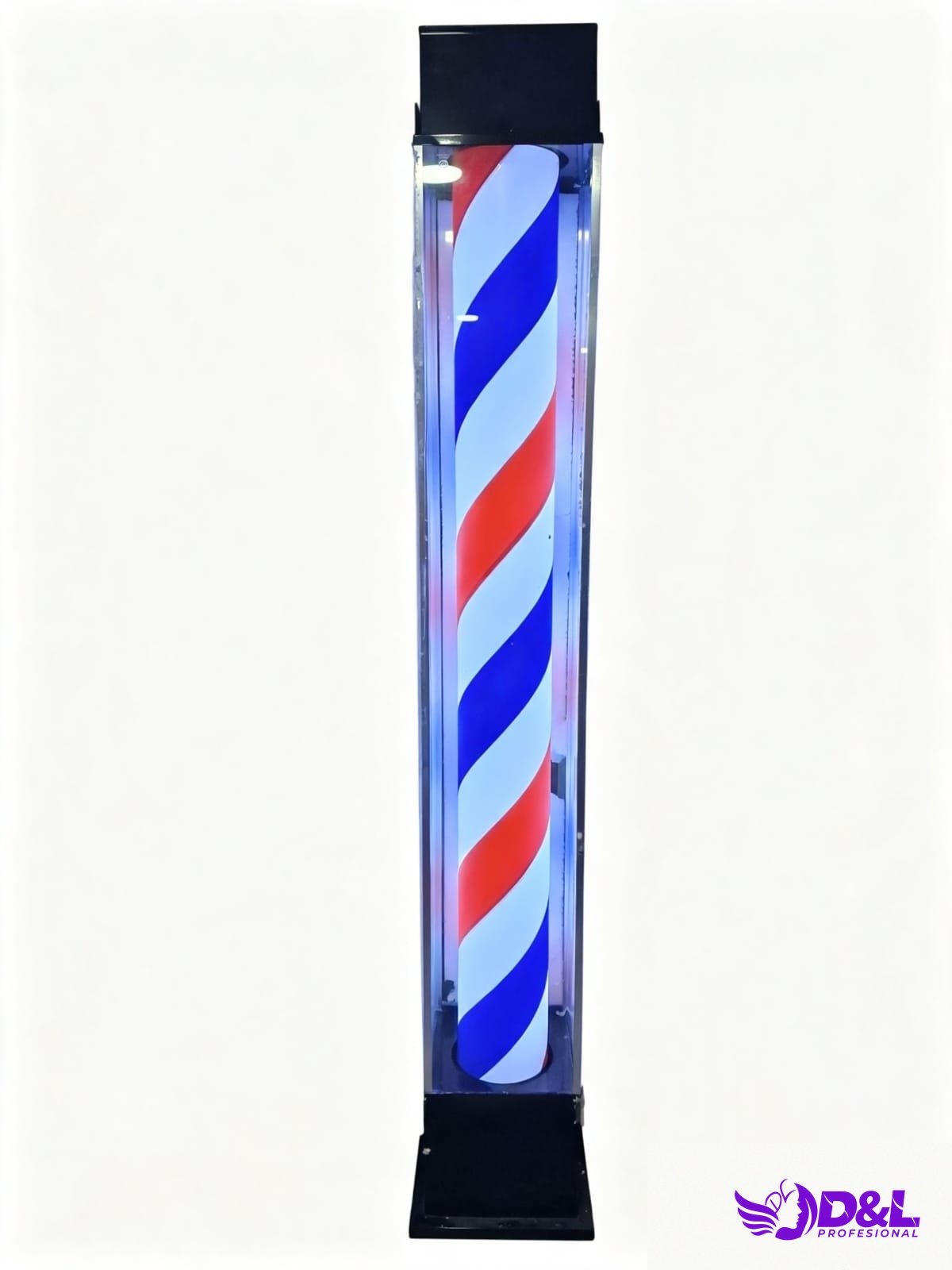 Lámpara Pole 2.00 m, base negro, clásico mate