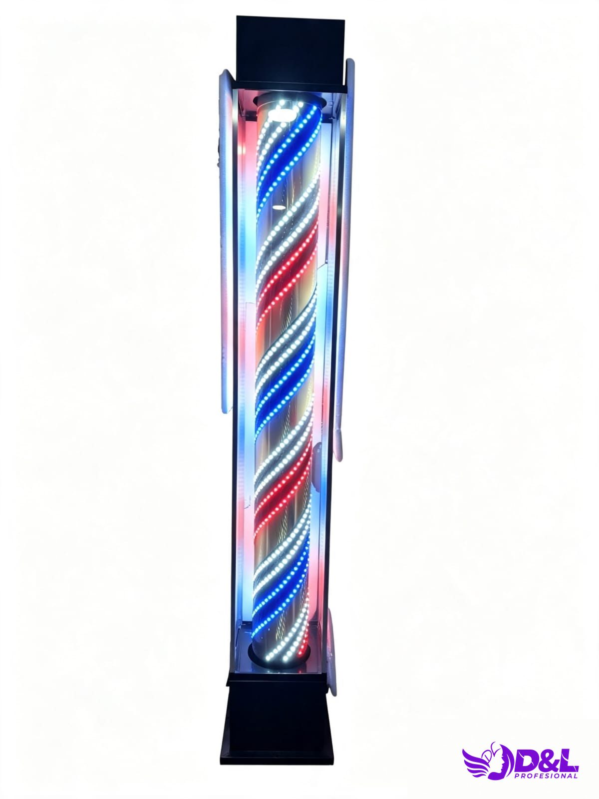 Lámpara Pole 2.00 m, base negro, led dorado y negro