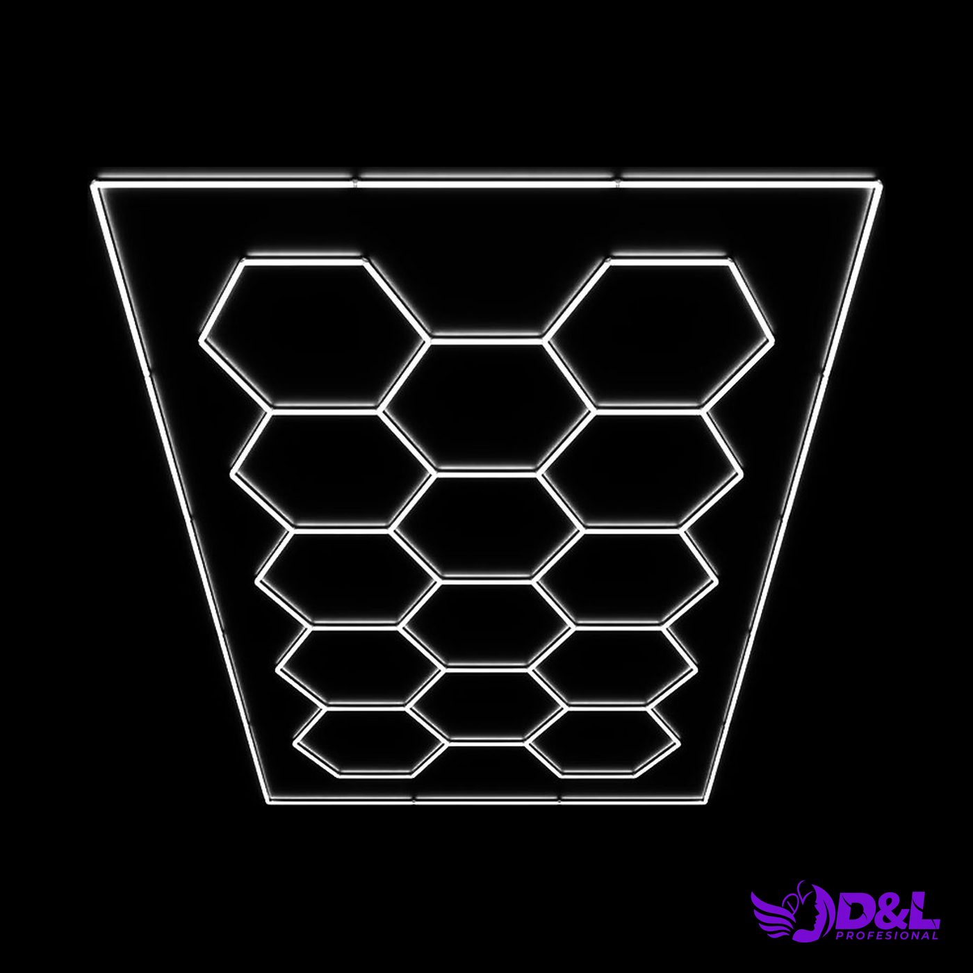Lámpara de Techo Hexagonal 14 Paneles Tipo Panal