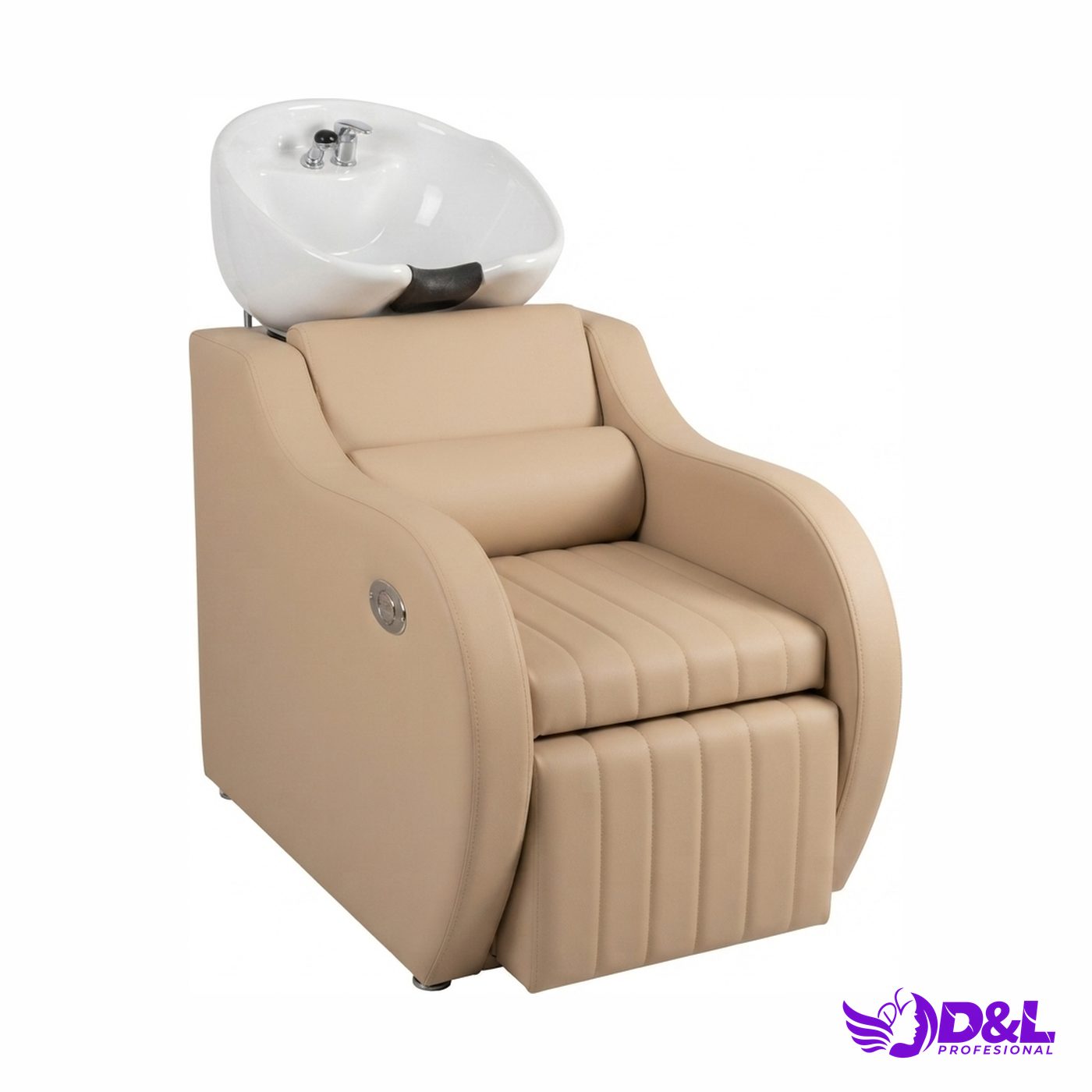 Lavacabezas Beige con Tapizado Rayado