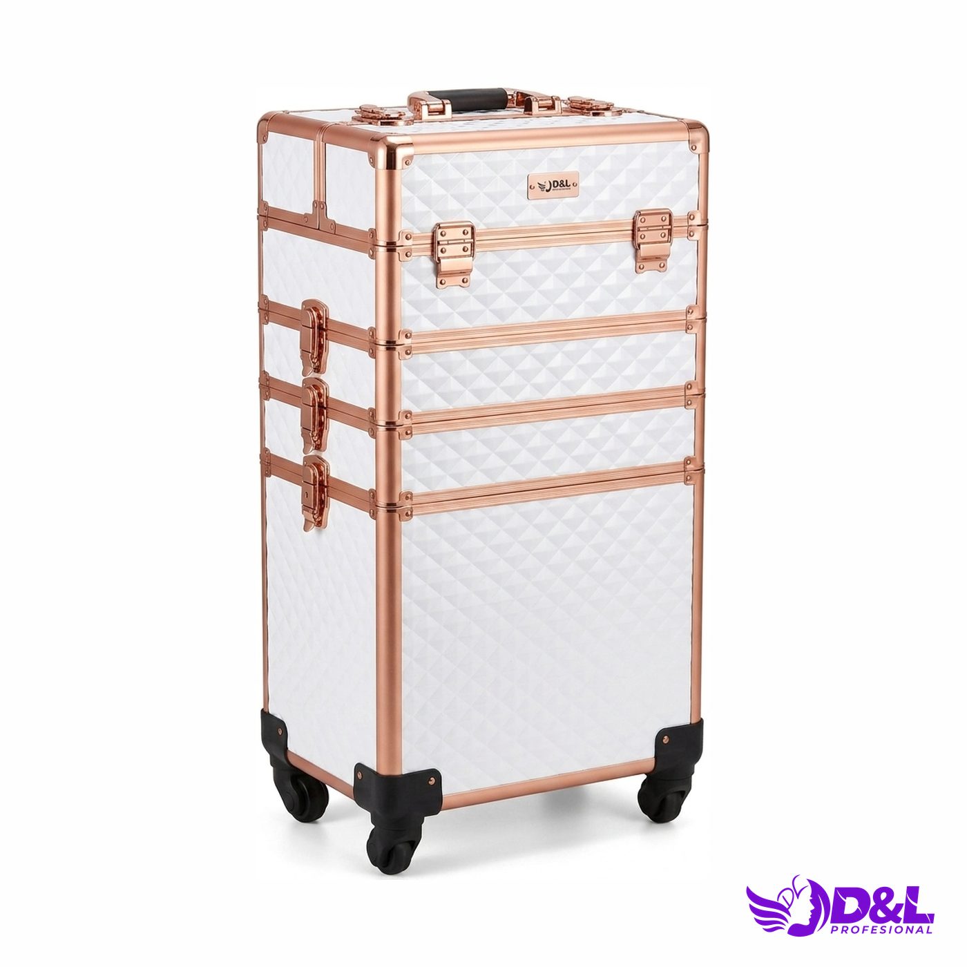 Maleta Organizador de Maquillaje Diamantado 4 en 1