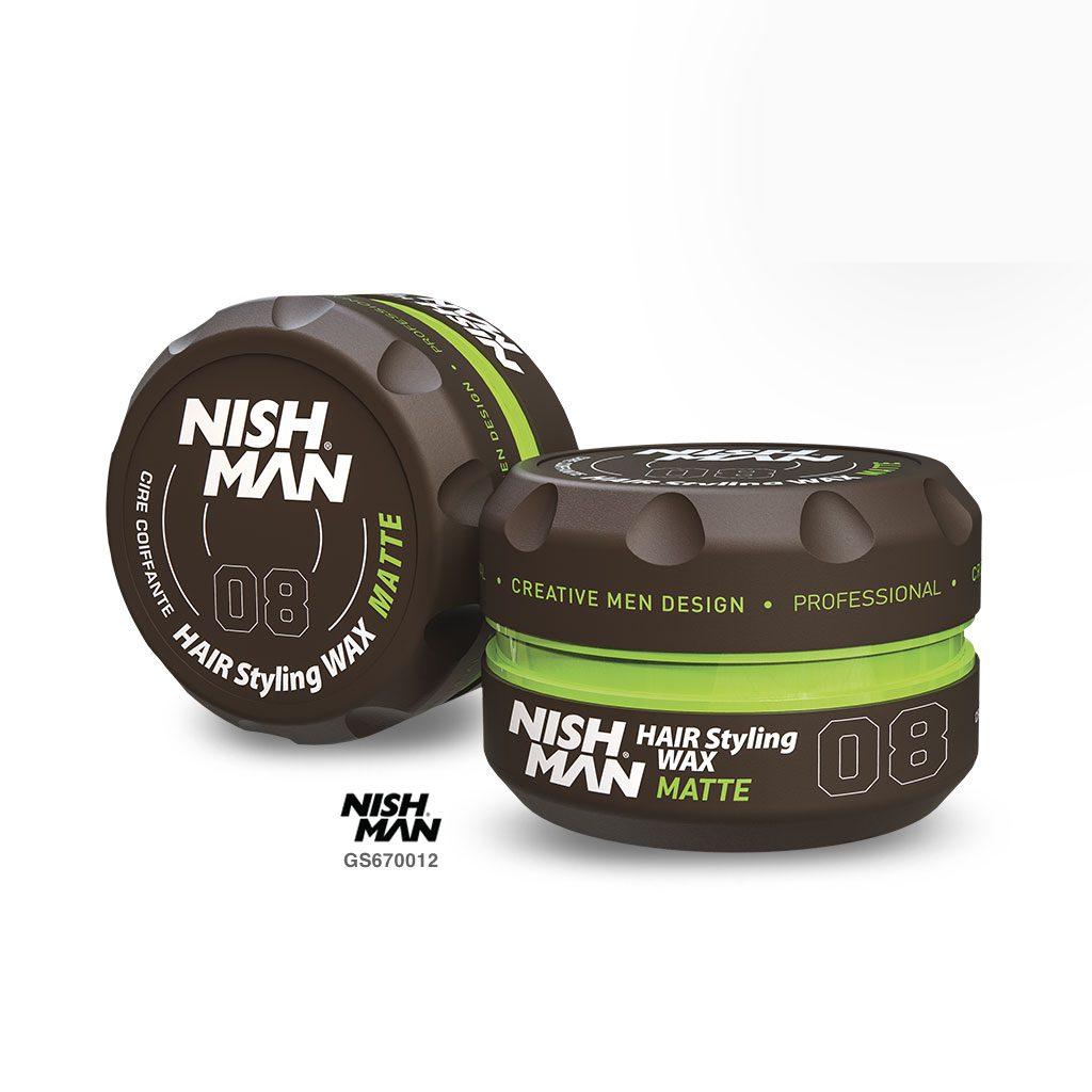 Nishman Cera para Peinar Mate 08 – Hair Styling Wax Matte 08 150ml