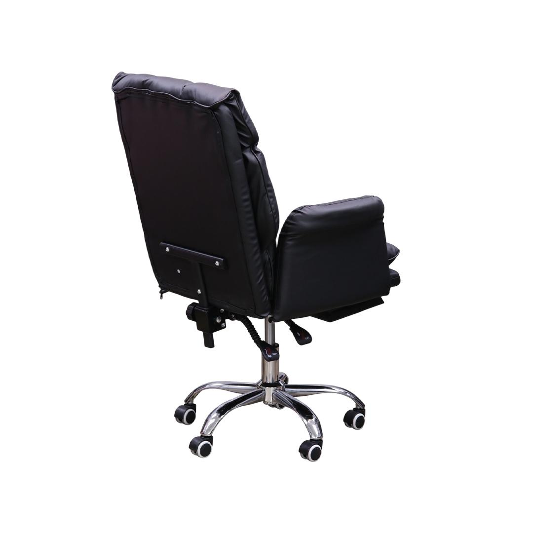 Silla de Oficina Ejecutiva Negra con Reposapiés Extraíble