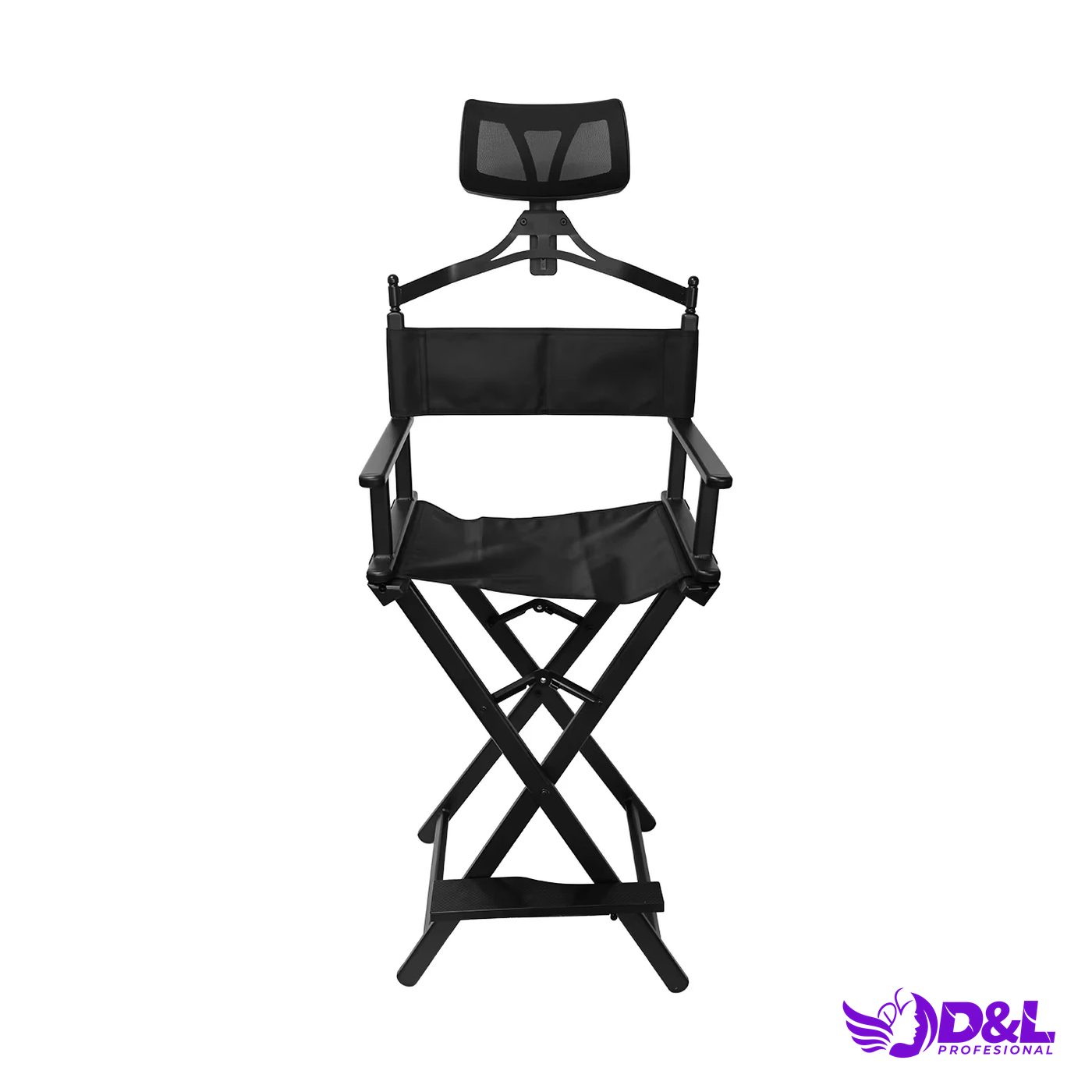 Silla de Maquillaje Portátil con Cabezal Plegable