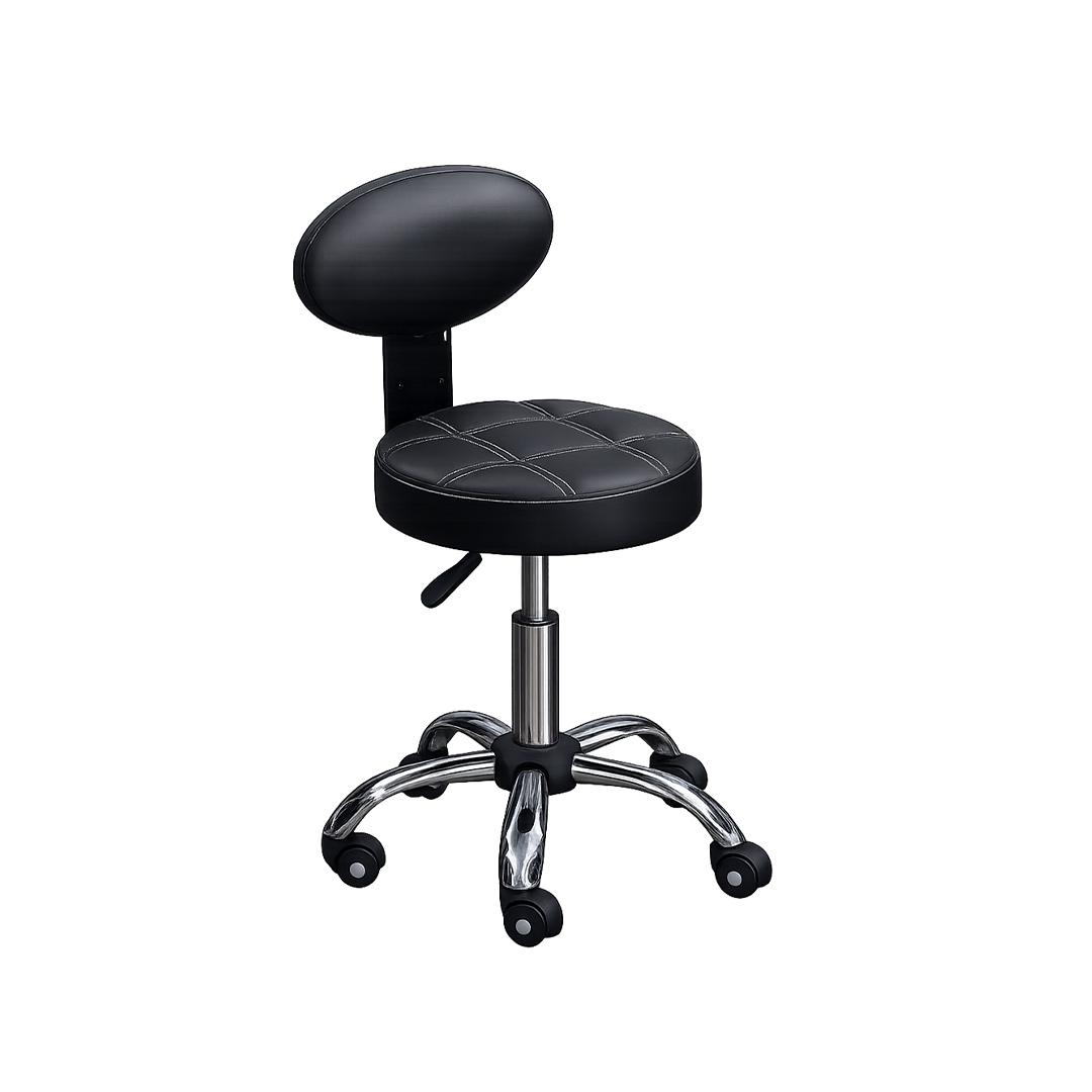 Silla para Manicure con Espaldar Hidráulica Importada