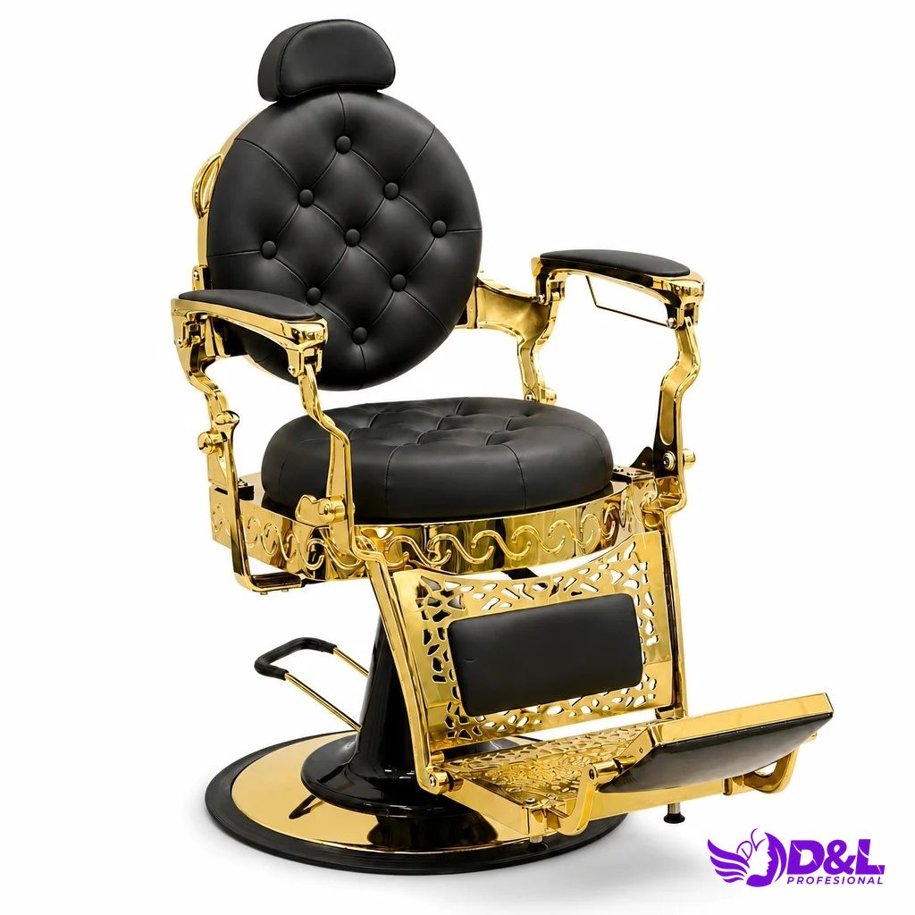Sillón de Barbería Faraón Dorado