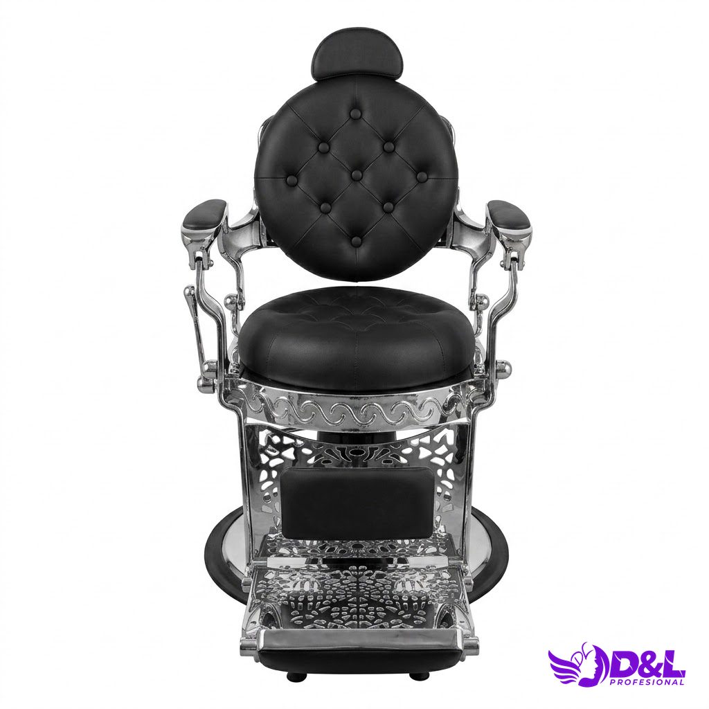 Sillón de Barbería Faraón Plateado 2