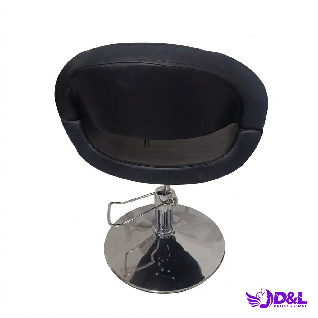 Sillón de Peluquería Giratorio Negro Contemporáneo 4